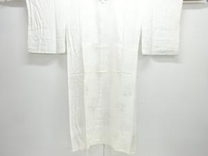 未使用品　雪輪に草花模様織出し単衣長襦袢